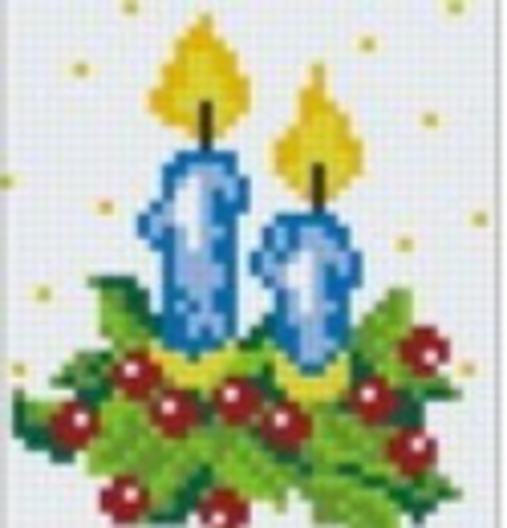 Candles One [1] Baseplate PixelHobby Mini-mosaic Art Kit image 0